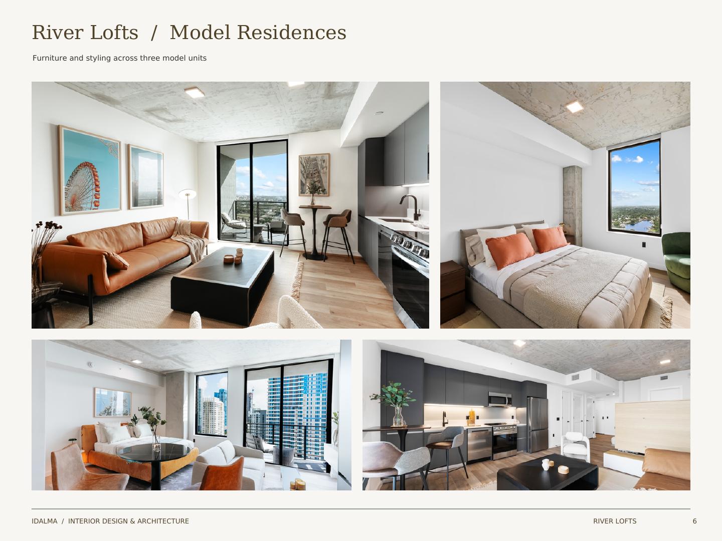 RIVR Lofts model residences