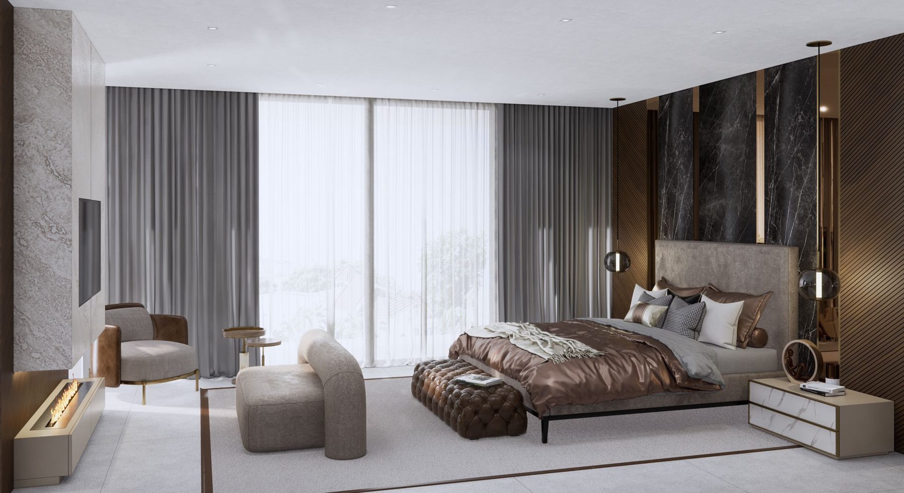 Rendered primary bedroom